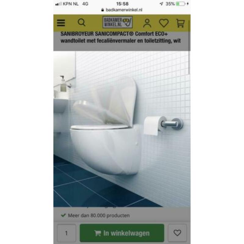 Nieuw in doos sanibroyeur sanicompact comfort eco
