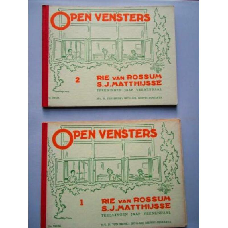 Open Vensters~Prenten jaren 50~Mathijse~Zonder Tekst~Schoolb