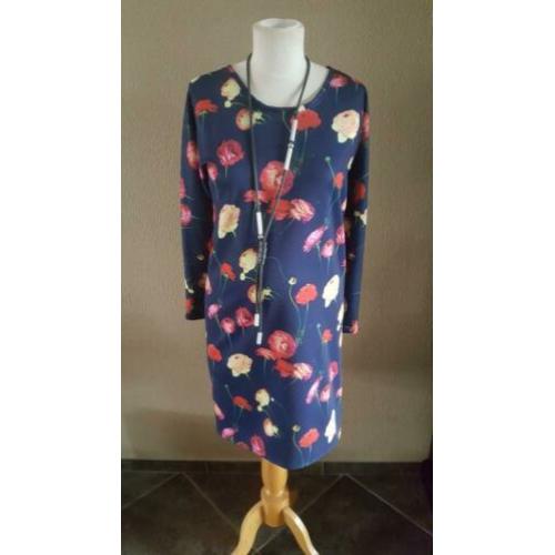 Tuniek tricot dblauw rood roos mt 56/58