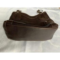 Balenciaga donkerbruine leren handtas