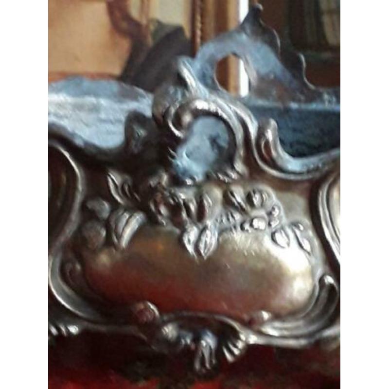 kleine koperen jardinaire, art nouveau stijl