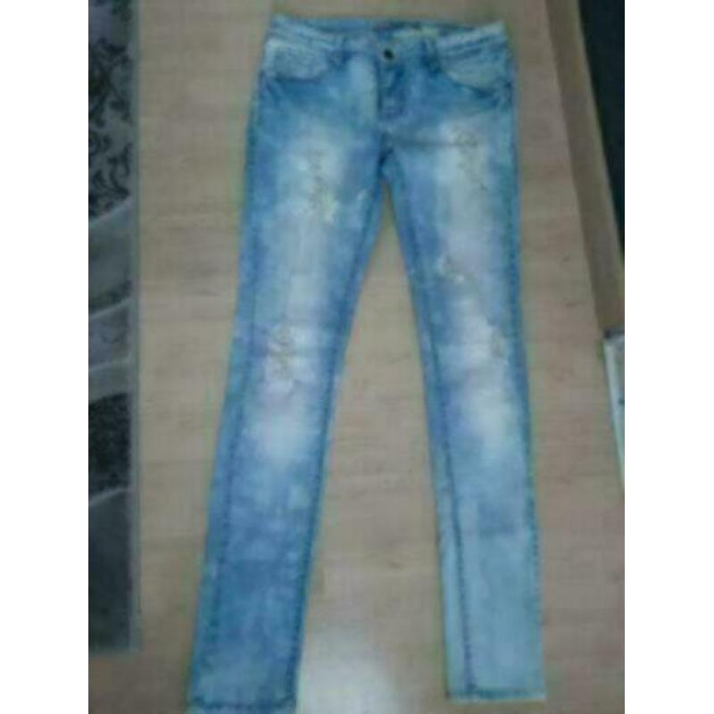 SKINNY Jeans Met Slijtplekken LUXURY 38/40 M Incl.Verzenden!