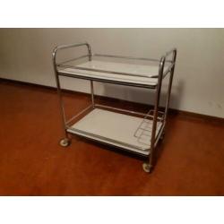 Formica retro vintage Thee wagen serveer kar trolly