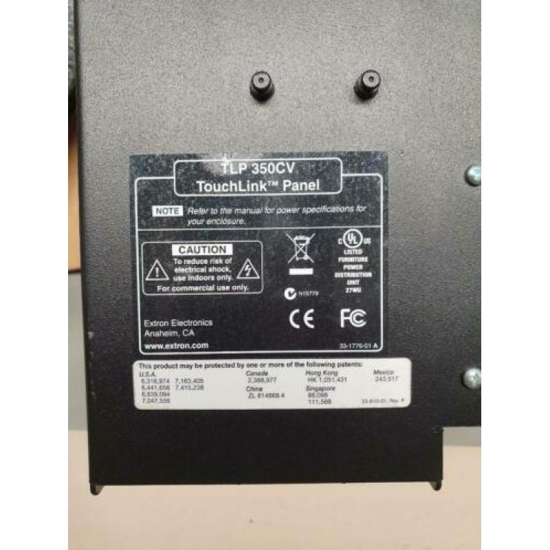 Extron TLP350CV met 3,5" touchpanel en TPLT1 Control Process