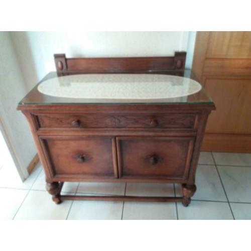oud retro kastje Br. 91 cm Diep 45 cm Hoog 75 lijst 10 cm