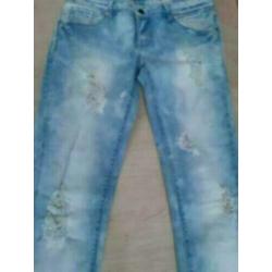 SKINNY Jeans Met Slijtplekken LUXURY 38/40 M Incl.Verzenden!