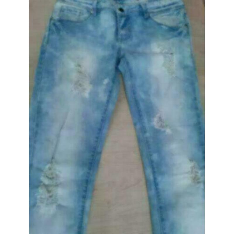 SKINNY Jeans Met Slijtplekken LUXURY 38/40 M Incl.Verzenden!