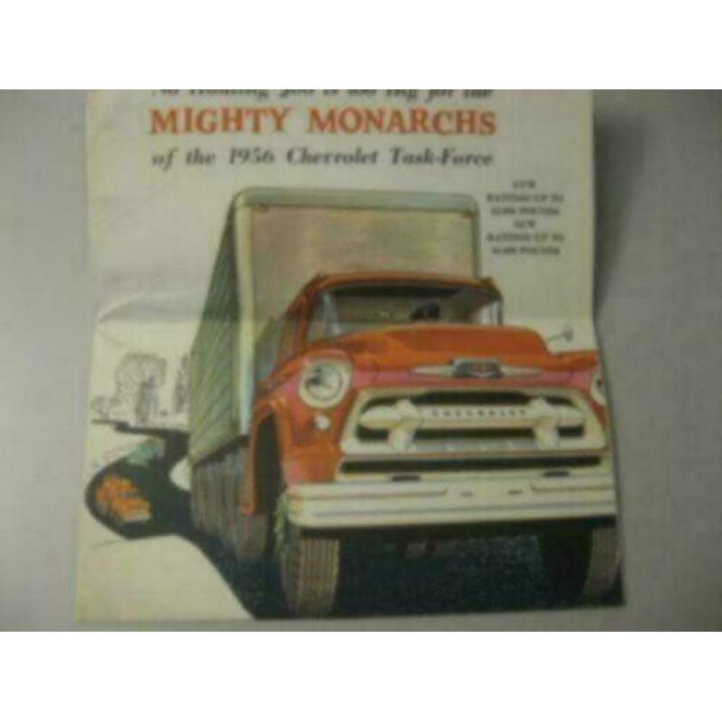 1956 Chevrolet Mighty Monarchs Trucks Brochure USA