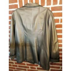 Goudkleurige leren jas Maat 46
