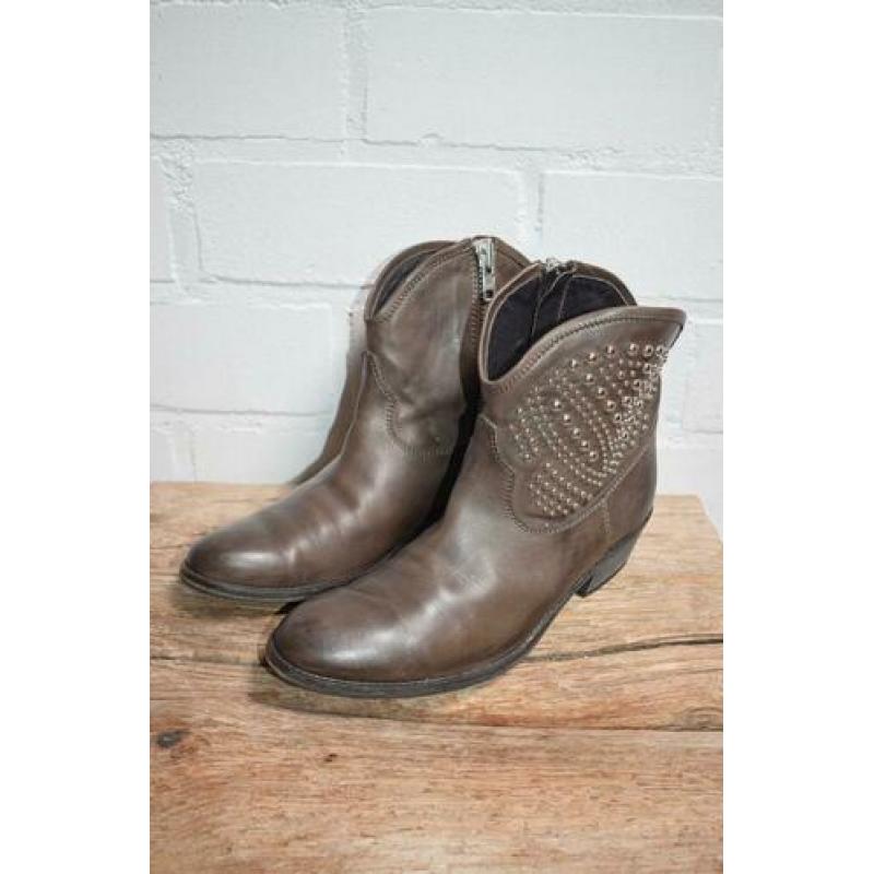 VIAROMA15 - Leren western inspired boots maat 37 - VIA ROMA