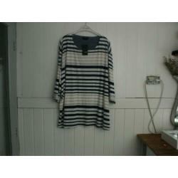 ger. Shirt Yours blauw/offwhite/beige 34/36 - 62/64 nieuw!
