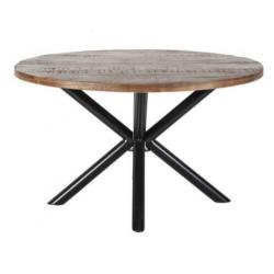 Mango Tafel 130cm rond & 4 Stoelen Seashell van ByBoo.