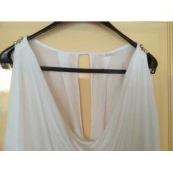 Sexy mooie gave blouse van het merk GUESS, maat L. Wit