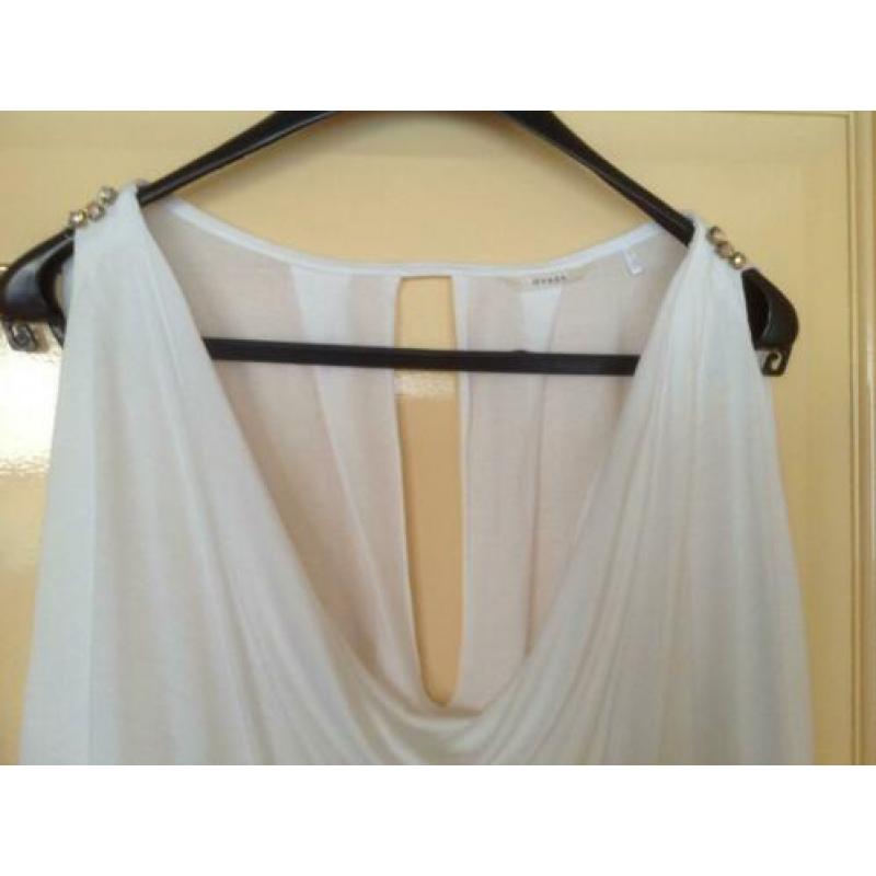 Sexy mooie gave blouse van het merk GUESS, maat L. Wit