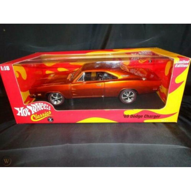 Dodge charger's 1969, 1:18 hot wheels gezocht