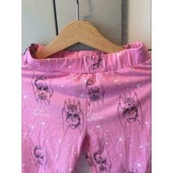 Printed roze legging, maat:122