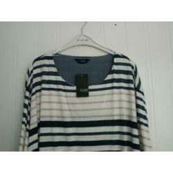 ger. Shirt Yours blauw/offwhite/beige 34/36 - 62/64 nieuw!