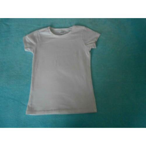 Wit basis shirtje maat 98/104 Hema (meer in maat 98)