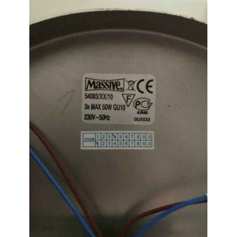 2x plafond trioplaat spotjes en duo dimmer