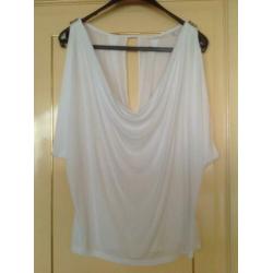 Sexy mooie gave blouse van het merk GUESS, maat L. Wit