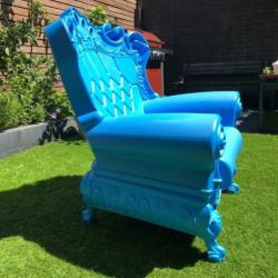 Kinderstoel Tuinstoel Fauteuil | Little Queen of Love Blauw