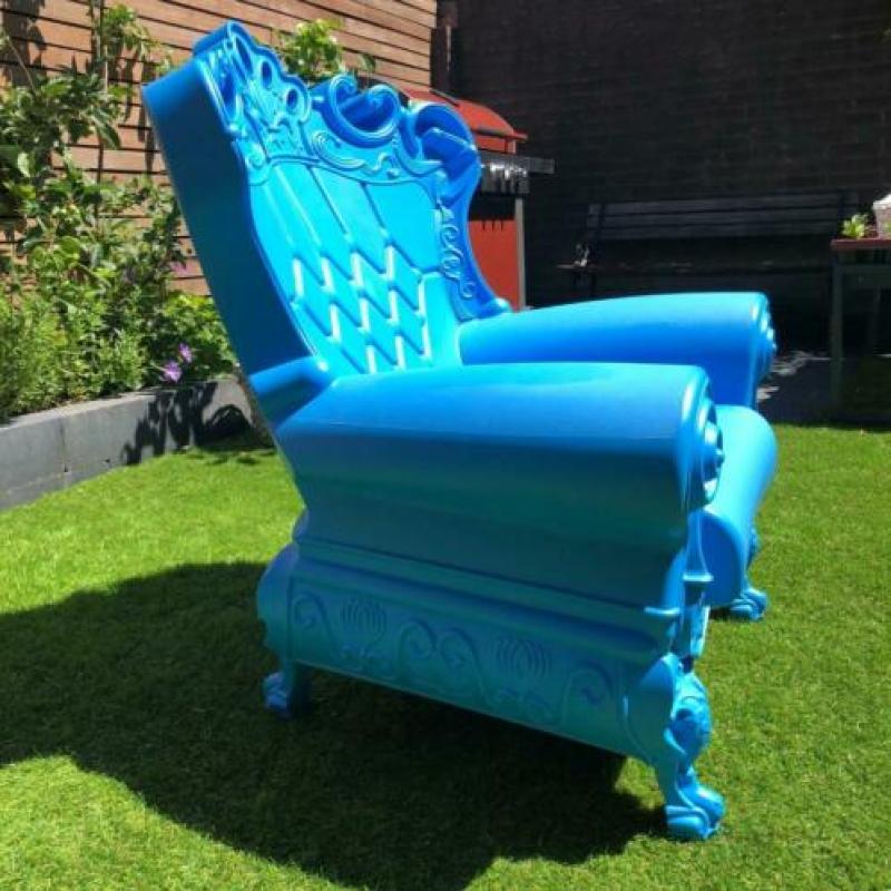 Kinderstoel Tuinstoel Fauteuil | Little Queen of Love Blauw