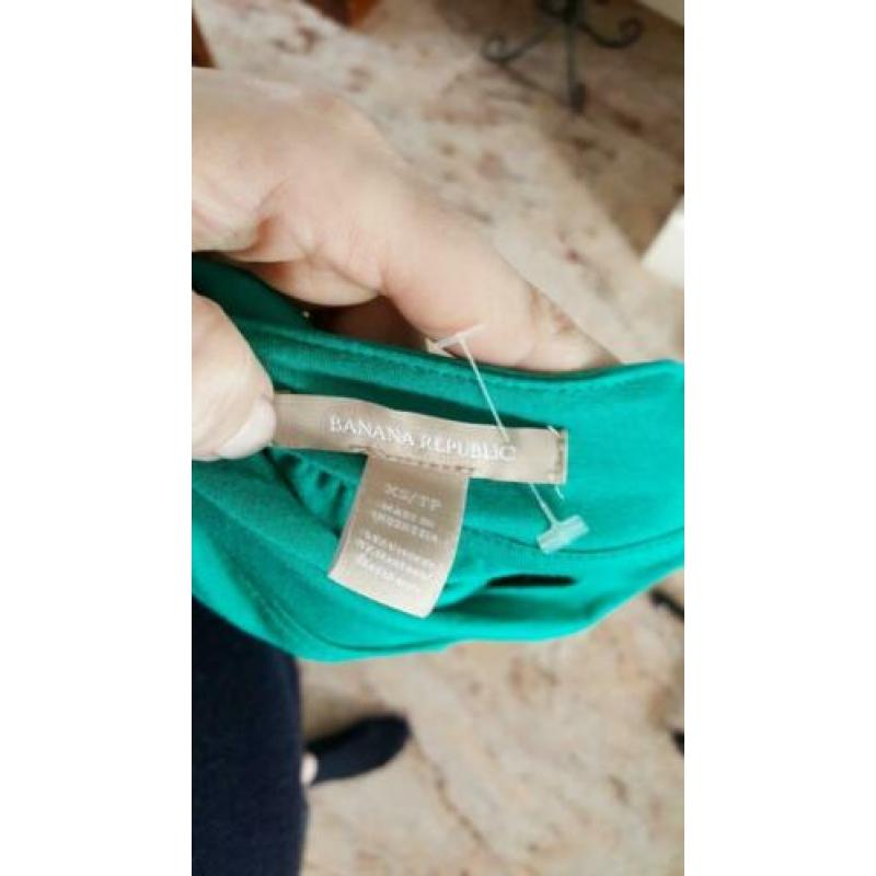 ZGAN aqua blauwe BANANA REPUBLIC jurkje mt XS 34, jurk blauw