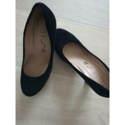Unisa zwart suede maat 38