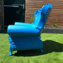 Kinderstoel Tuinstoel Fauteuil | Little Queen of Love Blauw