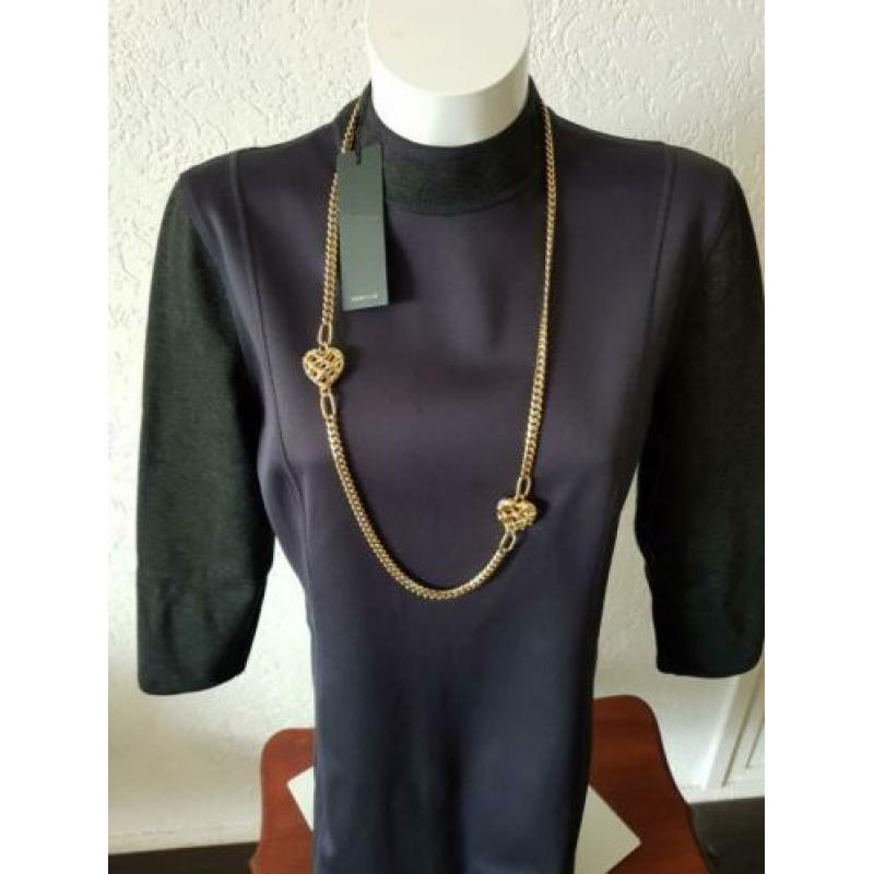 Vanilia nieuwe streepjes jurk maat blauw 42