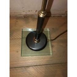 Prachtige 70’s designer “bureau” lamp messing kristal