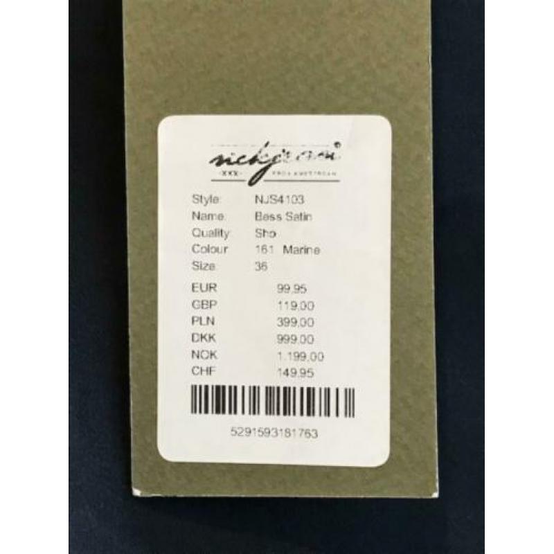 Nieuwe broek van NickJean Bess Satin marine maat 34