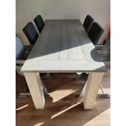Steigerhouten eettafel 220x90cm