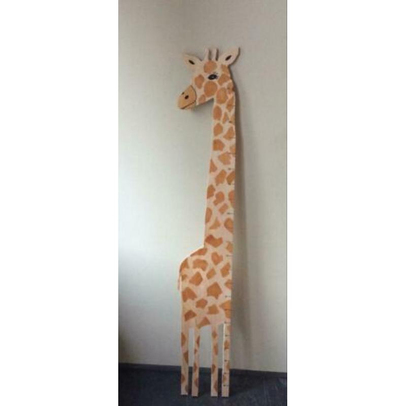 Houten groeimeter giraffe
