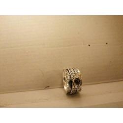 Prachtige handgemaakte 925z spinnerring paars amethist 18