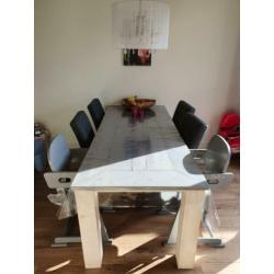 Steigerhouten eettafel 220x90cm