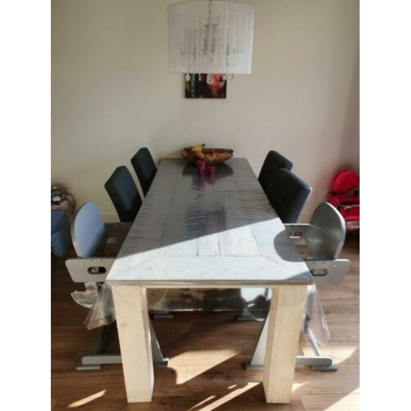 Steigerhouten eettafel 220x90cm