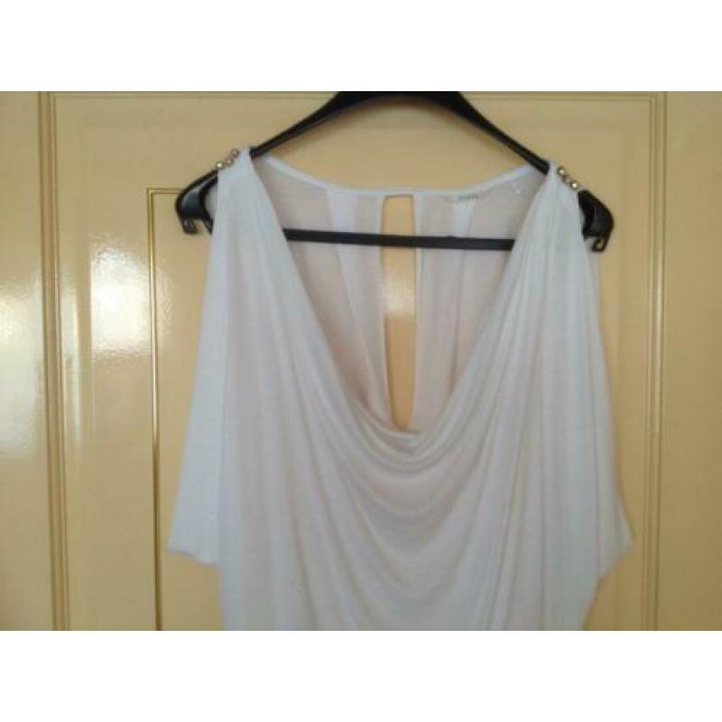 Sexy mooie gave blouse van het merk GUESS, maat L. Wit