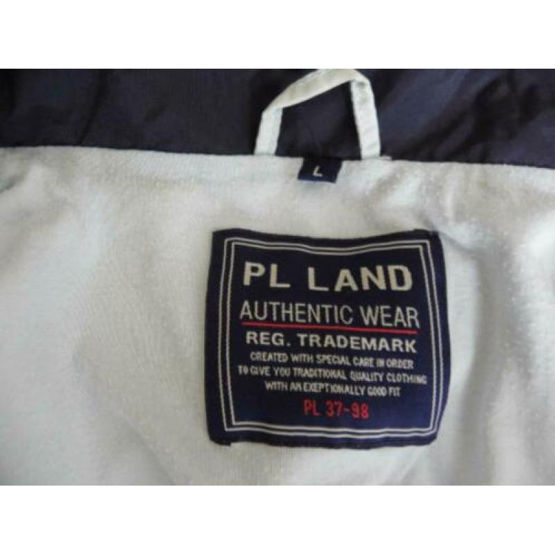 Brede blauw wit college zomerjas jas PL LAND 44/46 XL prima