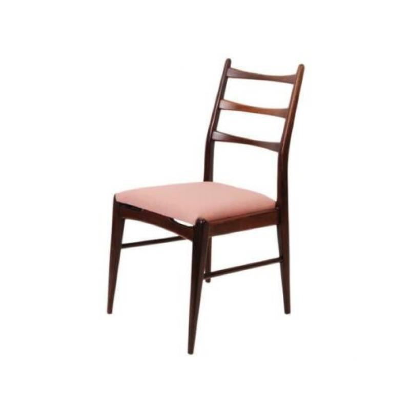 Vintage set van 4 jaren 60 stoelen opnieuw gestoffeerd