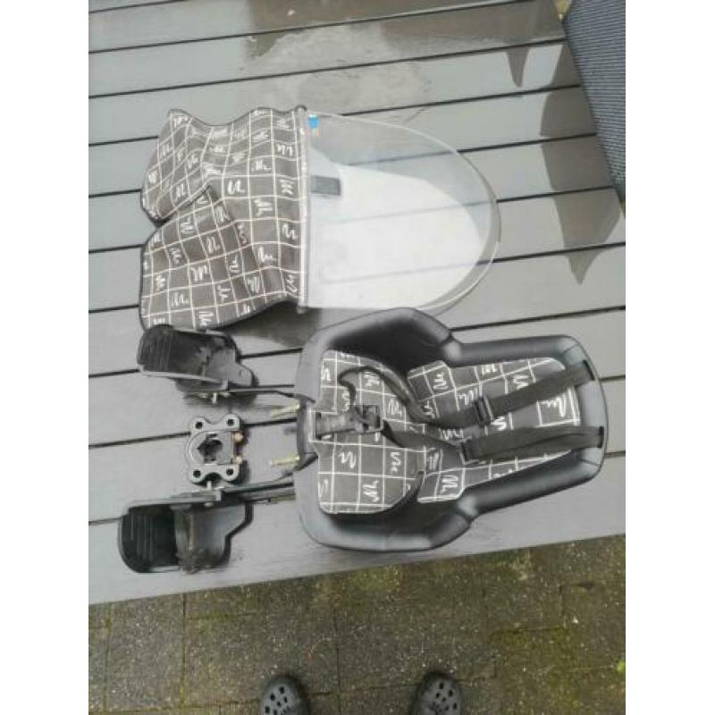 Bobike mini fietsstoeltje/kinderzitje voor, met scherm