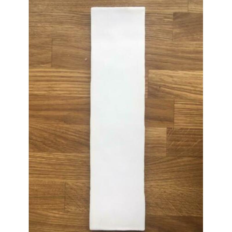 Langwerpige witjes 7.5x30 cm handvorm wandtegel mat wit
