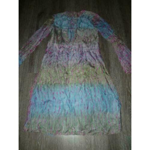 voorjaar boho ibiza bali goa 100% zijden jurk maat M 38 40