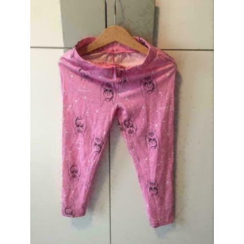 Printed roze legging, maat:122
