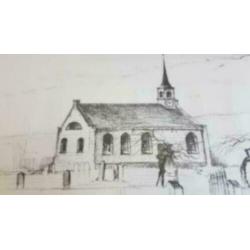 Tekening Ned. H. kerk Noordwijk Marum H. Kleyn. Groningen