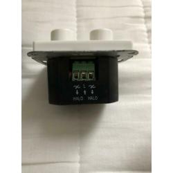 2x plafond trioplaat spotjes en duo dimmer