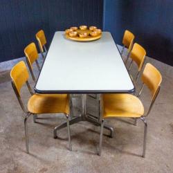 Vintage Retro Castelli Design Tafel Eettafel Bureau Chroom