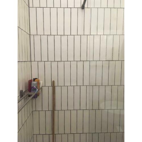 Langwerpige witjes 7.5x30 cm handvorm wandtegel mat wit