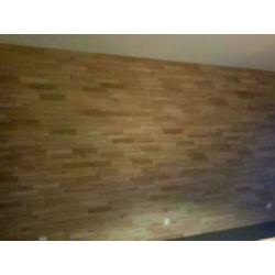eiken massief visgraat 30x6x1cm €19,95 per m² muur of trap