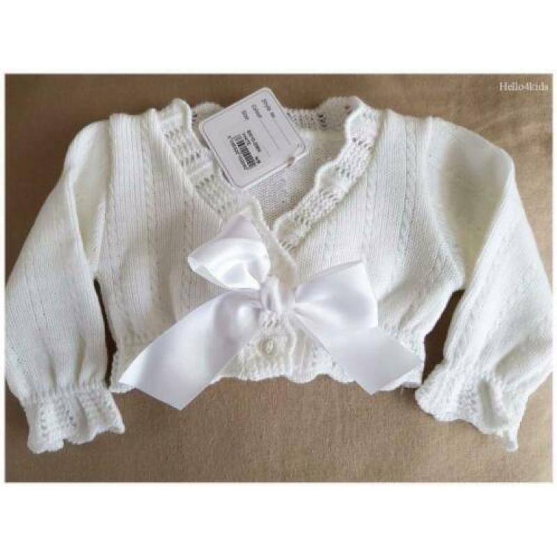 56 baby doop jasje bruidsmeisje newborn bolero met strik